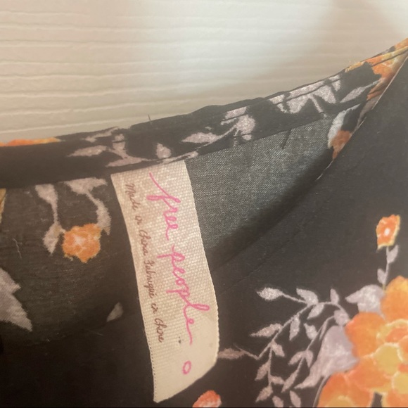 Free People Floral Mini Dress with Button Details - Picture 5 of 8